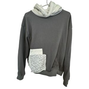 Gray BLIND No Plan Personal Code Designer Thick Streetwear Hoodie Men’s L